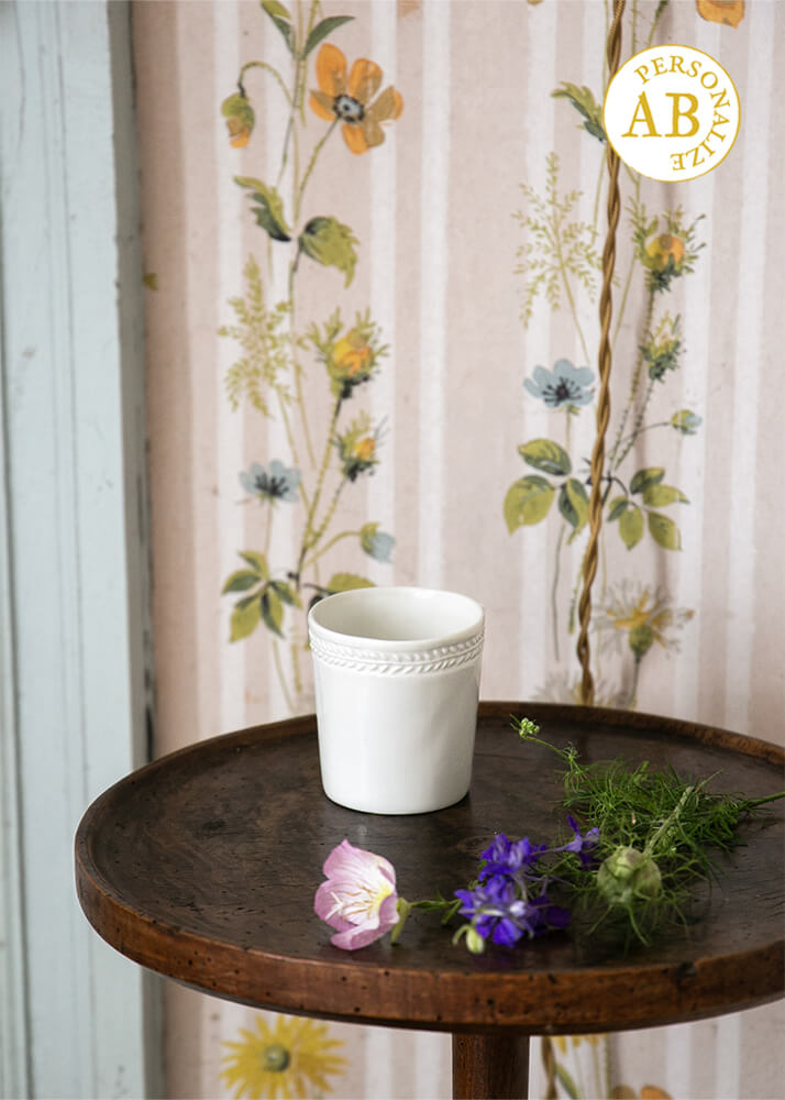 Empire coffee tumbler in white porcelain