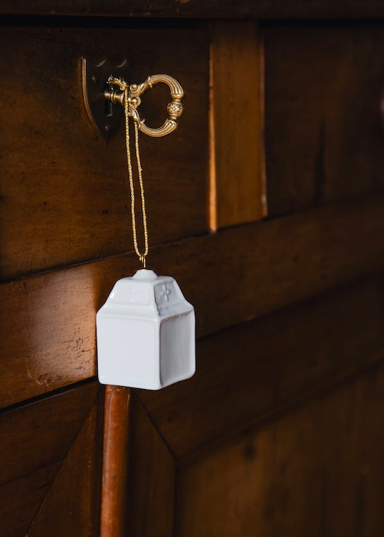 Paris bell in Limoges white porcelain