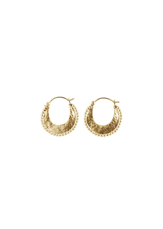 Moon Silver-gilt hoop earrings