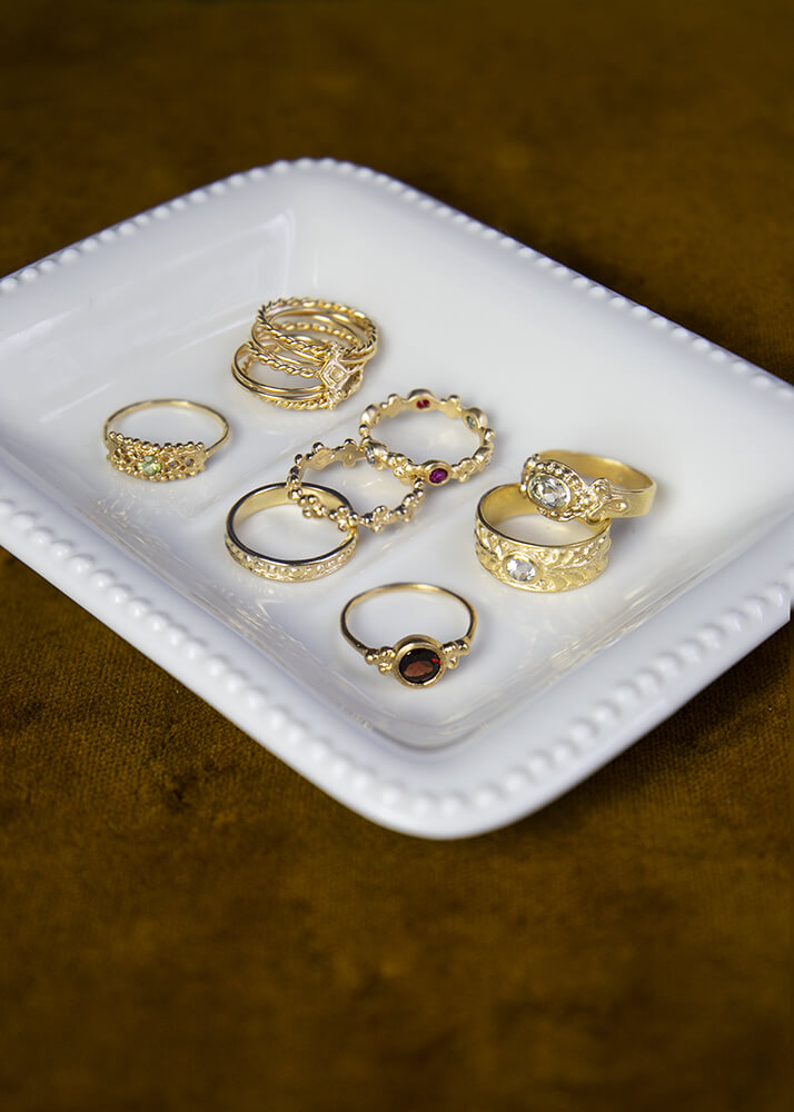 Joséphine Silver-gilt and garnet ring