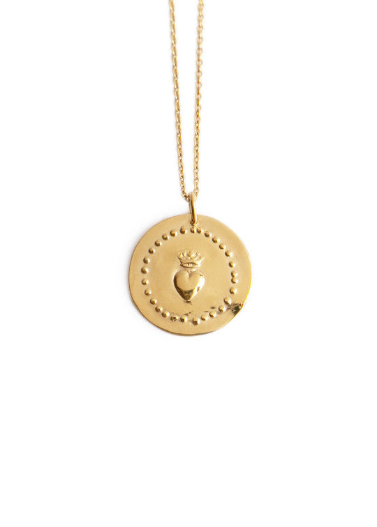 Amore 18-carat gold imprint medal