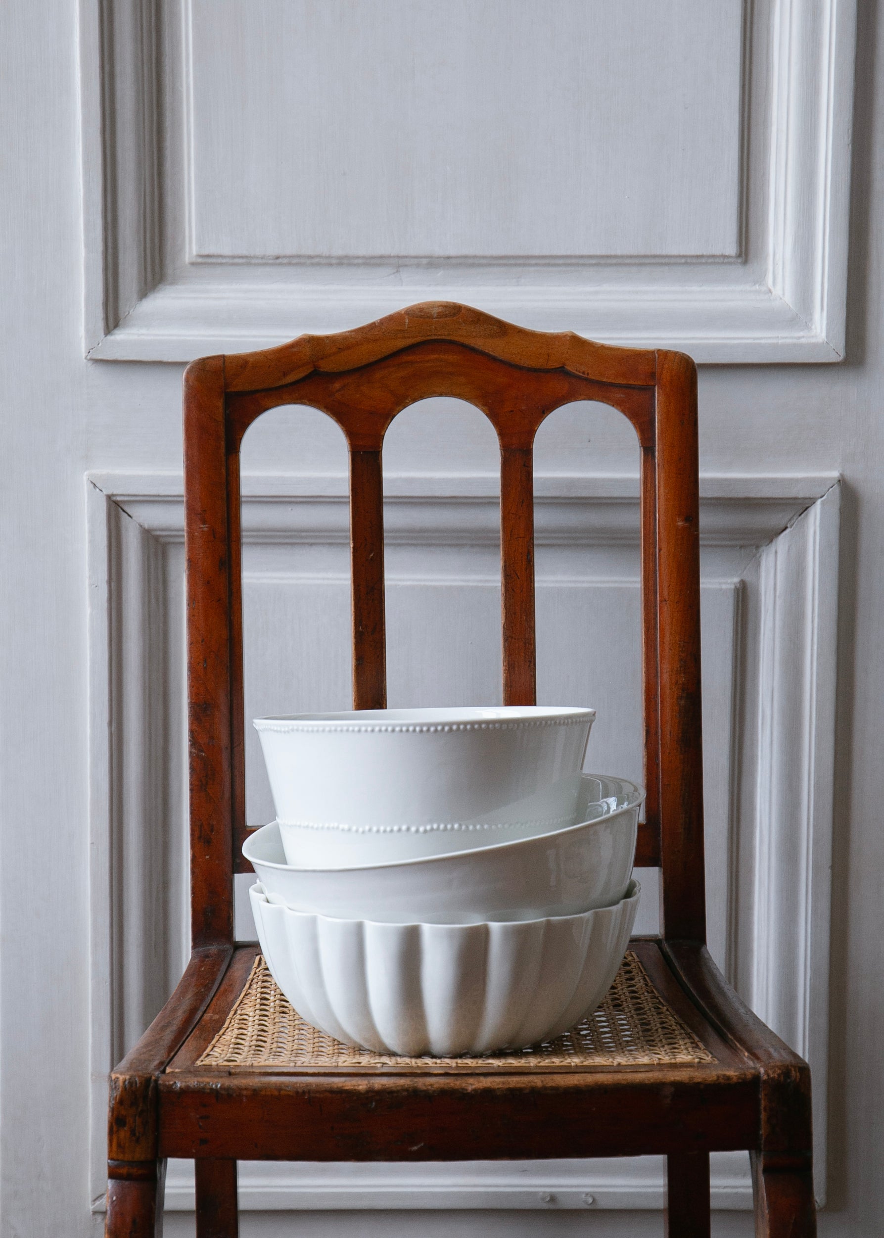 Oreste salad bowl in white porcelain